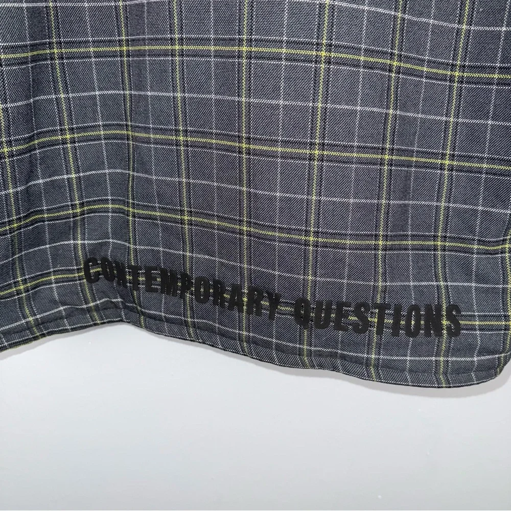 Zara Lightweight Men’s Medium Plaid Jacket Gray Black and Yellow